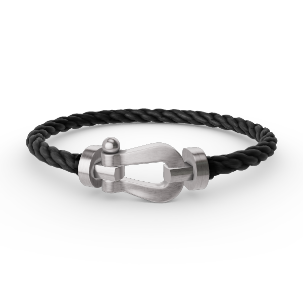 [Bijoux Regalia] BRACELET FORCE LARGE FER À CHEVAL SANS DIAMANT ARGENT
