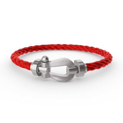 [Bijoux Regalia] BRACELET FORCE LARGE FER À CHEVAL SANS DIAMANT ARGENT