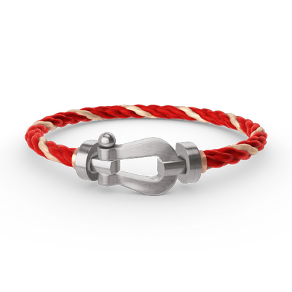 [Bijoux Regalia] BRACELET FORCE LARGE FER À CHEVAL SANS DIAMANT ARGENT