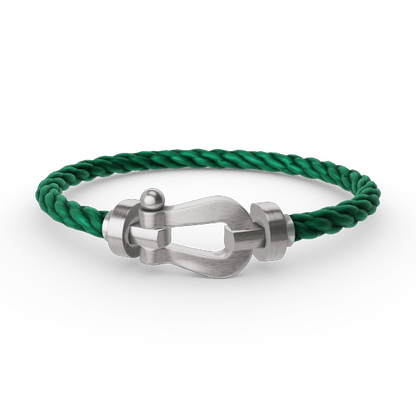 [Bijoux Regalia] BRACELET FORCE LARGE FER À CHEVAL SANS DIAMANT ARGENT
