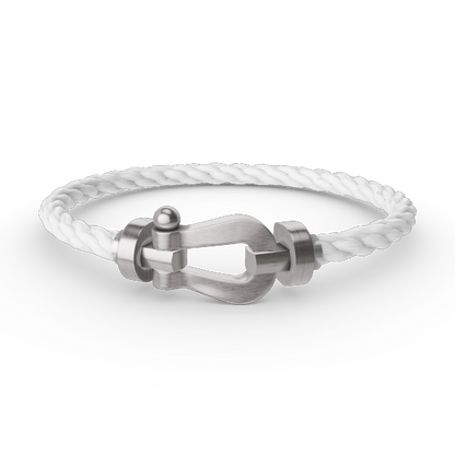 [Bijoux Regalia] BRACELET FORCE LARGE FER À CHEVAL SANS DIAMANT ARGENT