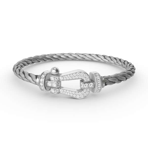 [Bijoux Regalia] BRACELET FORCE LARGE FER À CHEVAL EN ARGENT