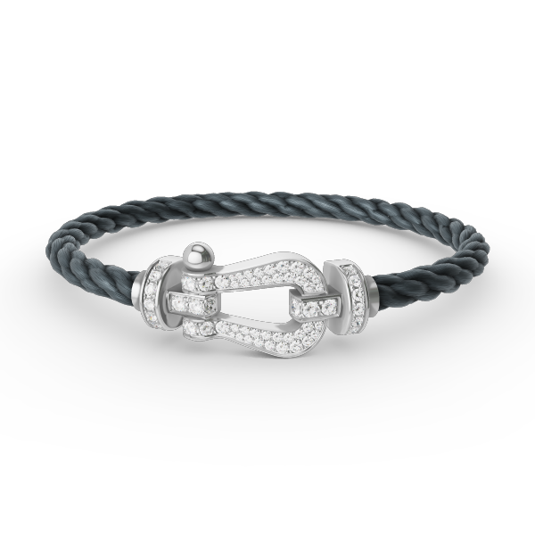 [Bijoux Regalia] BRACELET FORCE LARGE FER À CHEVAL EN ARGENT