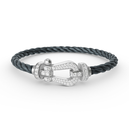 [Bijoux Regalia] BRACELET FORCE LARGE FER À CHEVAL EN ARGENT