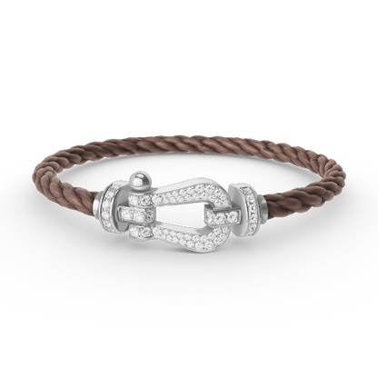 [Bijoux Regalia] BRACELET FORCE LARGE FER À CHEVAL EN ARGENT