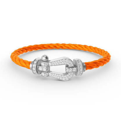 [Bijoux Regalia] BRACELET FORCE LARGE FER À CHEVAL EN ARGENT
