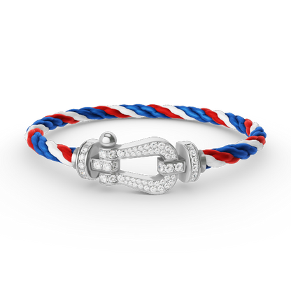 [Bijoux Regalia] BRACELET FORCE LARGE FER À CHEVAL EN ARGENT