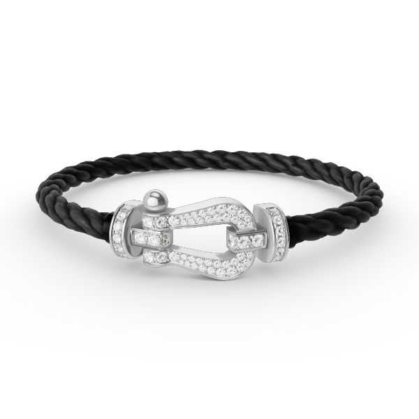 [Bijoux Regalia] BRACELET FORCE LARGE FER À CHEVAL EN ARGENT