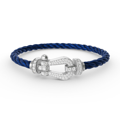 [Bijoux Regalia] BRACELET FORCE LARGE FER À CHEVAL EN ARGENT