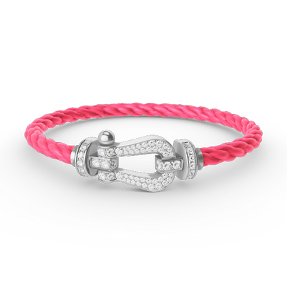 [Bijoux Regalia] BRACELET FORCE LARGE FER À CHEVAL EN ARGENT