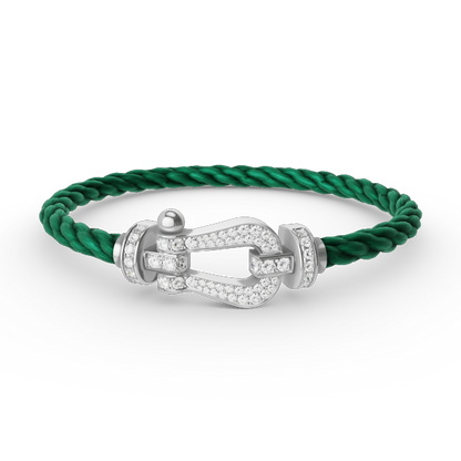 [Bijoux Regalia] BRACELET FORCE LARGE FER À CHEVAL EN ARGENT
