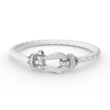 [Bijoux Regalia] BRACELET FORCE LARGE FER À CHEVAL EN ARGENT