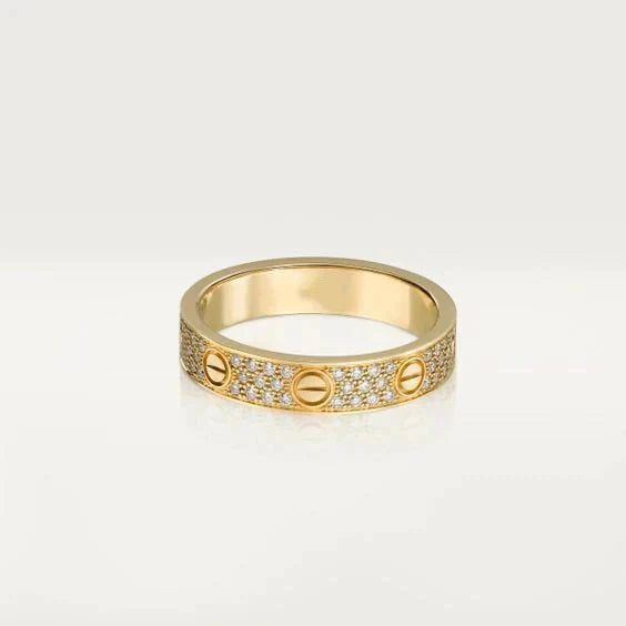 [Bijoux Regalia] BAGUE D'AMOUR 3,6 MM PAVÉE DE DIAMANTS